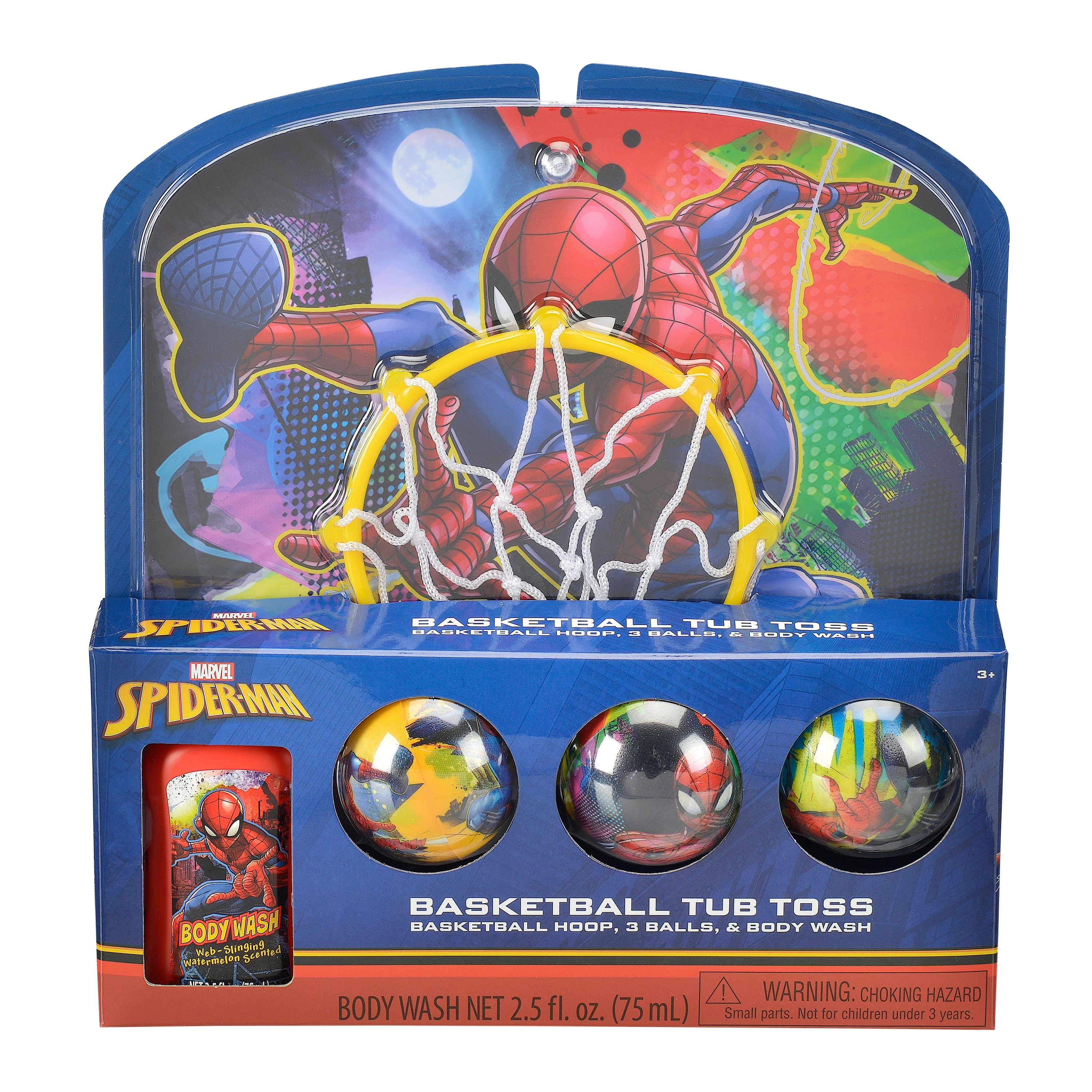 SpiderMan Basketball Tub Toss Bath Game and Body Wash Set