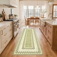 thumbnail image 2 of Checkered Area Rug 2x6, No Slip Washable Rug, Modern Bedroom Rug Under Bed Ultra Carpet, Low-Pile Rugs for Living Room Bedroom Dining Room, Green, 2 of 7