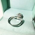 thumbnail image 7 of Chic Flower CZ Twist Band 925 Silver Women Wedding Hollow Ring Size 5/6/7/8/9/10, 7 of 7