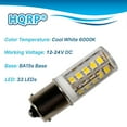 thumbnail image 4 of HQRP LED Bulb for 1057D 1141 BP2 26838 142456 1550958 3Ba61 6VF33 1141 Replacement BA15s 33 LEDs SMD Cool White, 4 of 7