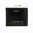 thumbnail image 2 of NavePoint 6U Server Rack Enclosure - 17.7” Deep, 6U Wall Mount Network Cabinet with Locking Glass Door for 19” IT Equipment, 6U Network Rack with 2 Fans, Removable Side Panels, Black, 2 of 7