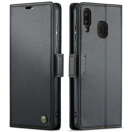 

CaseMe Case for Samsung Galaxy A20/A30/M10S Card Slot Shockproof Case Anti Fraud Kickstand Wallet Case