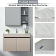 thumbnail image 5 of Montary Marble White 43 Inch with Undermount Sink and Backsplash Bathroom Vanity Top（only vanity top), 5 of 9