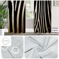 thumbnail image 2 of Zebra Animal Black Blackout Curtains for Bedroom, Black and White Animaled Stripe Zebra Grommet Top Drapes Thermal Insulated Window Curtains 26"W x 54"L (Pack of 2), 2 of 6