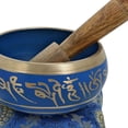 thumbnail image 5 of Ajuny Blue Buddhist Singing Bowl Hand Painted for Meditations and Sound Healing 4", 5 of 5