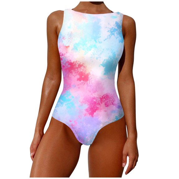 MDUKONU Women's Plus Size One Piece Swimsuit Waterproof Swimsuit Pink XXL