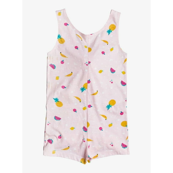 ROXY GIRLS ROMPER - REMEMBER SZ 4 - COVER UP FRUITS PINK GRAPHIC STRAPPY