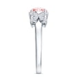 thumbnail image 4 of Rosec Jewels IGI Certified Lab Grown Pink Diamond Flower Engagement Ring (1 Ct, Fancy Pink Color- VS1 Clarity) - Womens Pink White Diamond Ring, 18K White Gold, US 8.50, 4 of 9