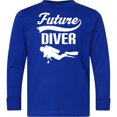 thumbnail image 3 of Inktastic Future Diver Scuba Diving Long Sleeve Youth T-Shirt, 3 of 5