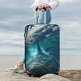thumbnail image 7 of Susaid Airplane Shark Print Elastic Washable Suitcase Cover with Hidden Zipper, Fits 18-32 Inch Luggage for Protection During Travel-Medium, 7 of 7
