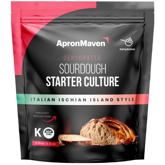Apron Maven Sourdough Starter Culture for Soft Texture Breads Italian Style Dehydrated 1 Count (10g)