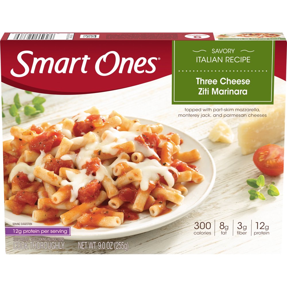 Smart Ones Three Cheese Ziti Pasta Marinara with Mozzarella, Monterey