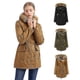 thumbnail image 1 of Abrigo cálido de invierno con capucha para mujer con chaqueta forrada de piel sintética, 1 of 2