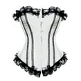 thumbnail image 4 of Ofreoo Women's Lace Patchwork Embroidery Solid Color Gothic Court Party Outside To Wear Corset, 4 of 8