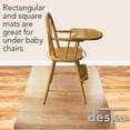 thumbnail image 4 of DESKU Office Desk Chair Mat – PVC Mat for Hard Floor Protection, Clear, 48 Inches x 48 Inches, Made in The USA, Home Office Supplies, 4 of 9