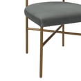 thumbnail image 6 of Home Square Kim 19.7" Velvet Dining Chair in Dark Gray & Gold - Set of 2, 6 of 7
