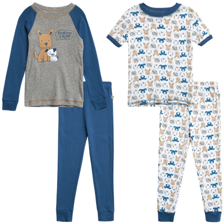 

Duck Duck Goose Baby Boys’ Pajama Set – 4 Piece Snug Fit Sleepwear Shirts and Jogger Pajama Pants (12M-4T)