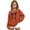 Orange, variant on Shadoumai Girls Off The Shoulder Sweatshirts Bow Print Clothes Fall Winter Oversized Long Sleeve Y2k Loose Fit Tunic Pullover Sweater Tops