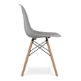 thumbnail image 4 of Maklaine 17.5 inches Plastic and Wood Dining Chairs in White (Set of 2), 4 of 6