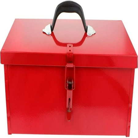 

YANGCYY 1. Solid and Reliable Red Lockable Metal Multi-function Tool Box for Easy Tool Access and Safety. Sturdy Iron Sheet Toolbox 15.3X6.2X5.1inch. 2. Dependable and Sturdy Red Metal L
