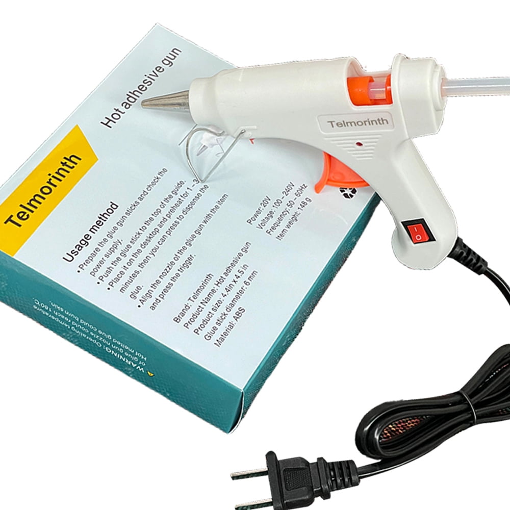 Telmorinth Hot adhesive gun, Mini Hot Glue Gun with 30 Glue Sticks, Fast Heating Hot Melt Gun