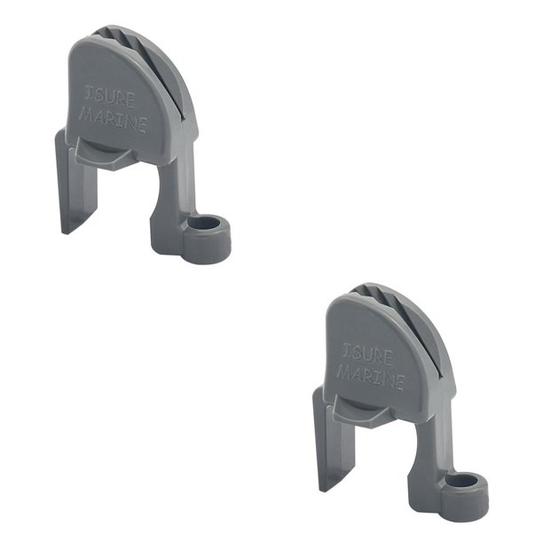 Riwesomey Clips de nailon duradero para riel ajustable Gris 2piezas