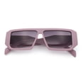 thumbnail image 1 of Womens Mod Flat Top Square Rectangle Beveled Diamond Cut Arm Plastic Sunglasses All Purple, 1 of 7