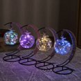 thumbnail image 4 of Lámpara decorativa LED hecha a mano con alambre de cobre, lámpara de modelado de vidrio de manzana, romántica lámpara de noche USB de hierro forjado para Navidad, 4 of 5