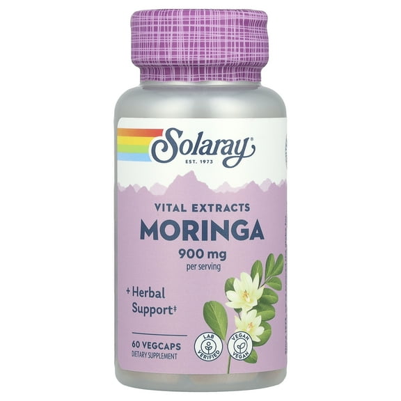 Solaray - Guaranteed Potency Moringa Leaf Extract 450 mg. - 60 Vegetarian Capsules