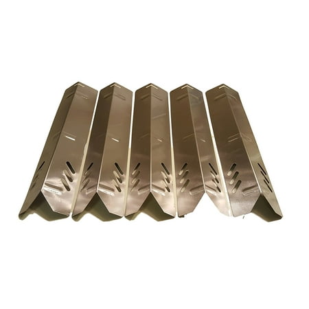 Set of 5 Stainless Steel Heat plates (Length 15 inchs, width 3 3/4 inches) for Backyard grills, Better Home and Garden grills and Uniflame Grills