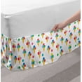 thumbnail image 2 of Ice Cream Bed Skirt, Yummy Refreshments of Summertime Triple Scoops on Waffle Cones with Grungy Look, Elastic Bedskirt Dust Ruffle Wrap Around for Bedding Decor, 4 Sizes, Multicolor, by Ambesonne, 2 of 2