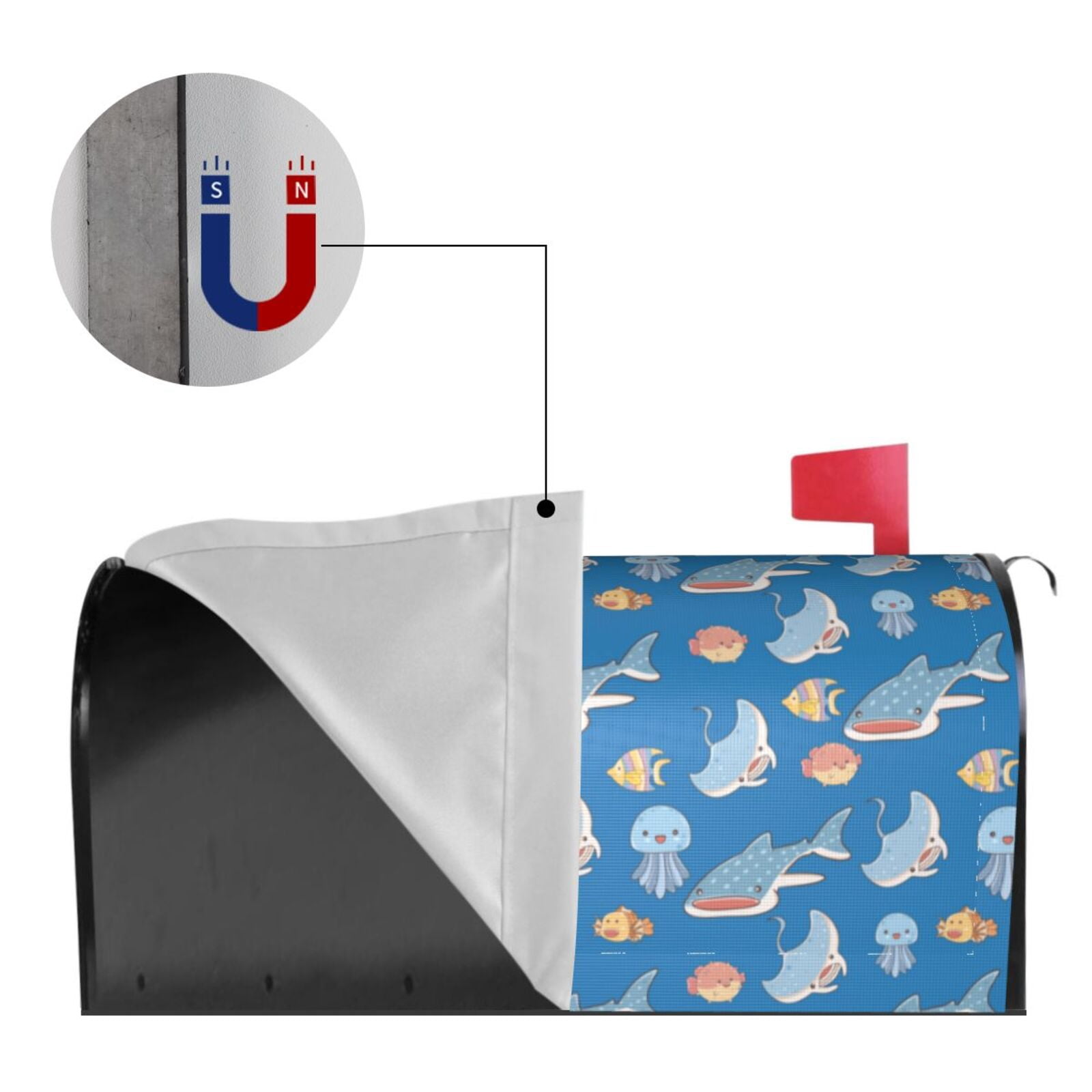 Kdxio Magnetic Mailbox Cover 21x18 in Mailbox Cover Outdoor Decoration Holiday Mailbox Covers for Home Garden Yard-21x18 in