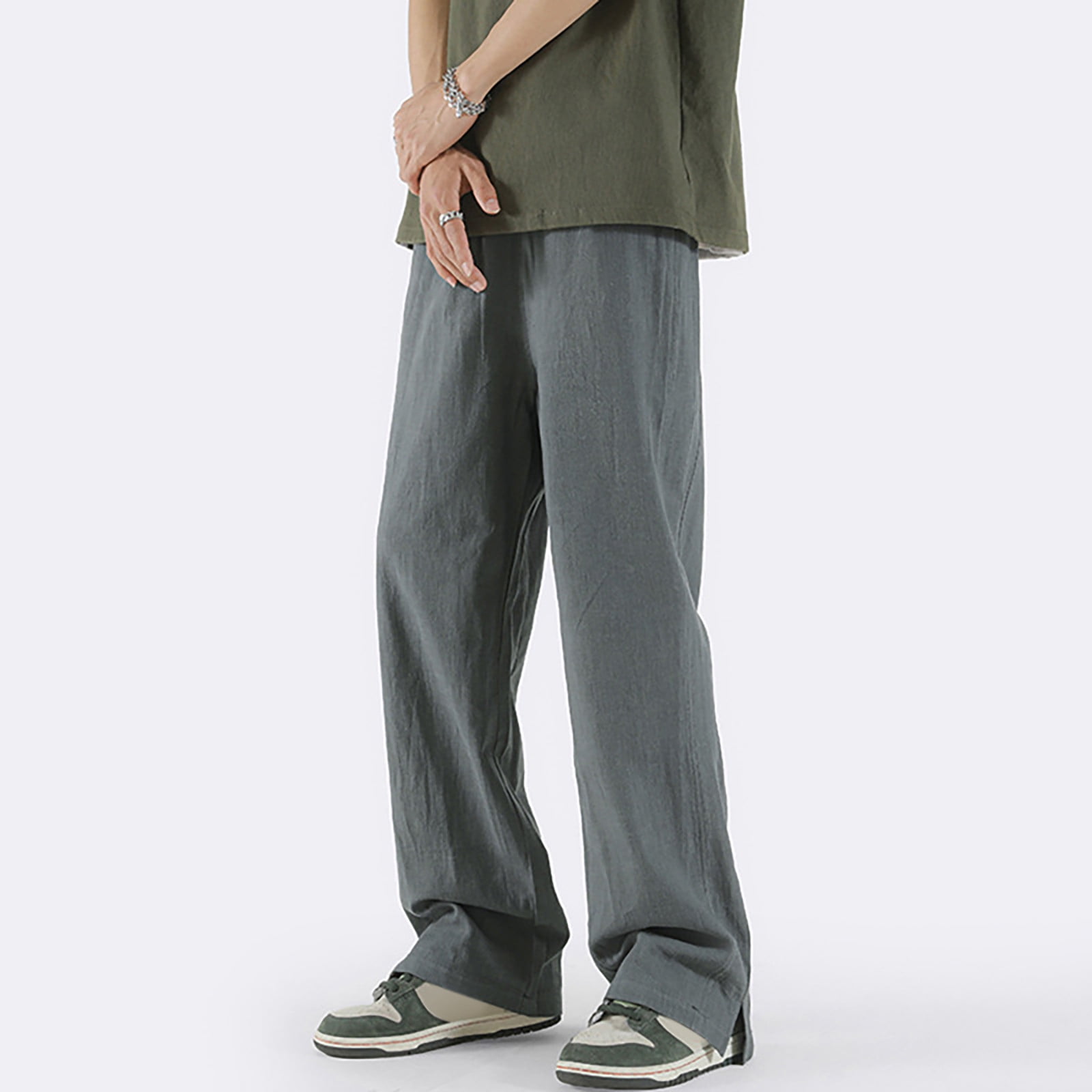 Men'S Loose Straight Cotton Bloomers Summer Casual Pants