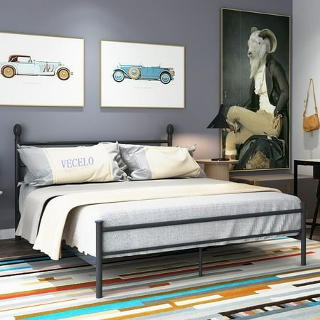 Metal Platform Queen Bed Frame Box Spring Replacement W Metal Platform Queen Bed Frame Box Spring Replacement W Headboard