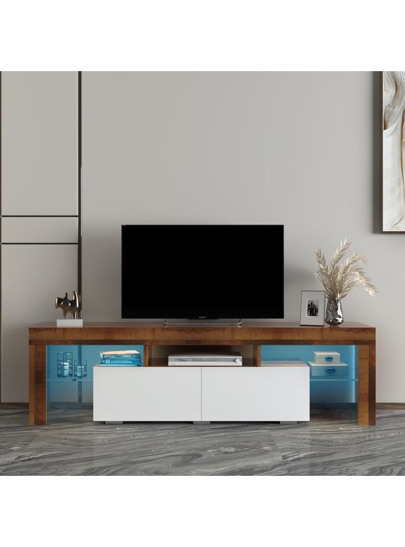 Btmway Walnut Tv Stands In Tv Stands Entertainment Centers Walmart Com