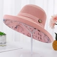 thumbnail image 3 of Women Mesh Sun Hats Summer Beach UV Protection UPF Packable Wide Brim Chin Strap Pink, 3 of 3