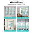 thumbnail image 6 of Window Privacy Film Turquoise Gray White Stained Glass Window Film Decorative Sun Block Window Cover Country Abstract Ombre Mottled Window Clings Static Adhesive Sticker for Bathroom 23.6"x59", 6 of 7