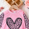 thumbnail image 6 of TOWED22 Girls 2 Piece Outfits Long Sleeve Graphic Printed Sweatshirt & Flared Pants Fall Clothing Set,Pink,4-5 Y, 6 of 8