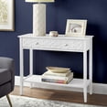 thumbnail image 2 of unbrand  2 Drawer Console Table, White, 2 of 5