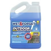 (2 pack) Wet & Forget Outdoor MAX Moss, Mold, Mildew, and Algae Stain Remover Concentrate, 128 oz