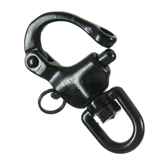 Fusion Climb Quick Release High Strength Swivel Snap Shackle 18KN Pull-Lock Mechanism Matte Black