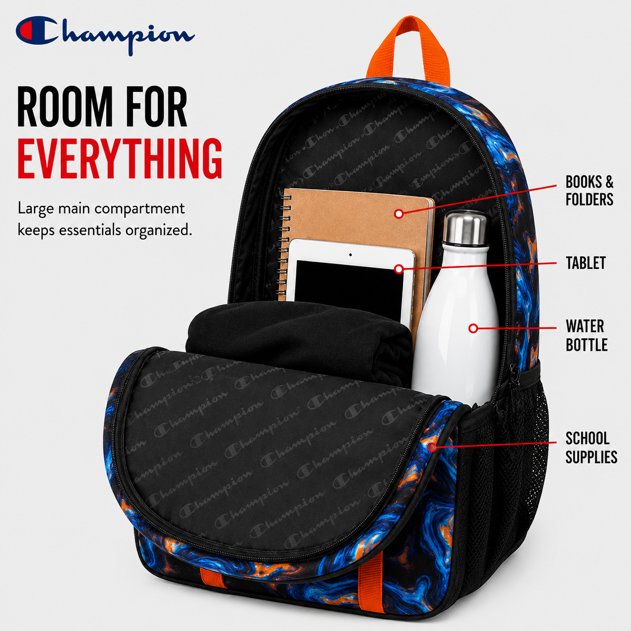 Set de mochila escolar para niños y niñas con lonchera desmontable - paquete de 2 piezas para niños (17 pulgadas) 3