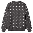 thumbnail image 4 of Bexdxz Women's Oversized Polka Dot Crewneck Sweatshirt, Soft Long Sleeve Pullover Top, Casual Y2K Fall Daily Wear Outfit Dark Gray S, 4 of 6