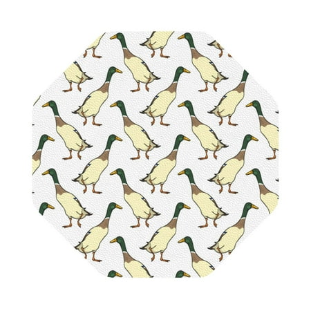 

Giroia Mallard Ducks Coasters Leather Coasters Set of 6 Coaster for Drinks Octagon