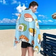 thumbnail image 5 of Dreamtimes Kawaii Sushi Beach Towel Quick Dry Absorbent Bath Towels Sandproof Lightweight Towel for Gym Yoga Sports Swimming- 30x60in, 5 of 7