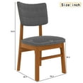 thumbnail image 4 of Dining Chairs Set of 4，Modern Upholstered Linen Seat Cushion Chair，Wooden Side Chairs for Home Kitchen Dining Room Restaurant, 4 of 14