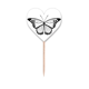 thumbnail image 1 of Mariposa Negra Unbranded Etiqueta del Corazón de la Bandera del Palillo de Dientes, 1 of 3