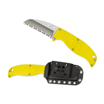 Luxury Home Enuff Salt 2.75" Serrated Sheepsfoot Tactical Knife, with G-Clip Sheath