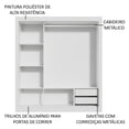 thumbnail image 5 of Ropero Madesa Lyon 3 Puertas con Espejos Blanco/Marron, 5 of 5
