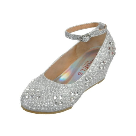 

Angels Girls Gems & Pearls Wedge Heels (Toddler Sizes 10 - 12)